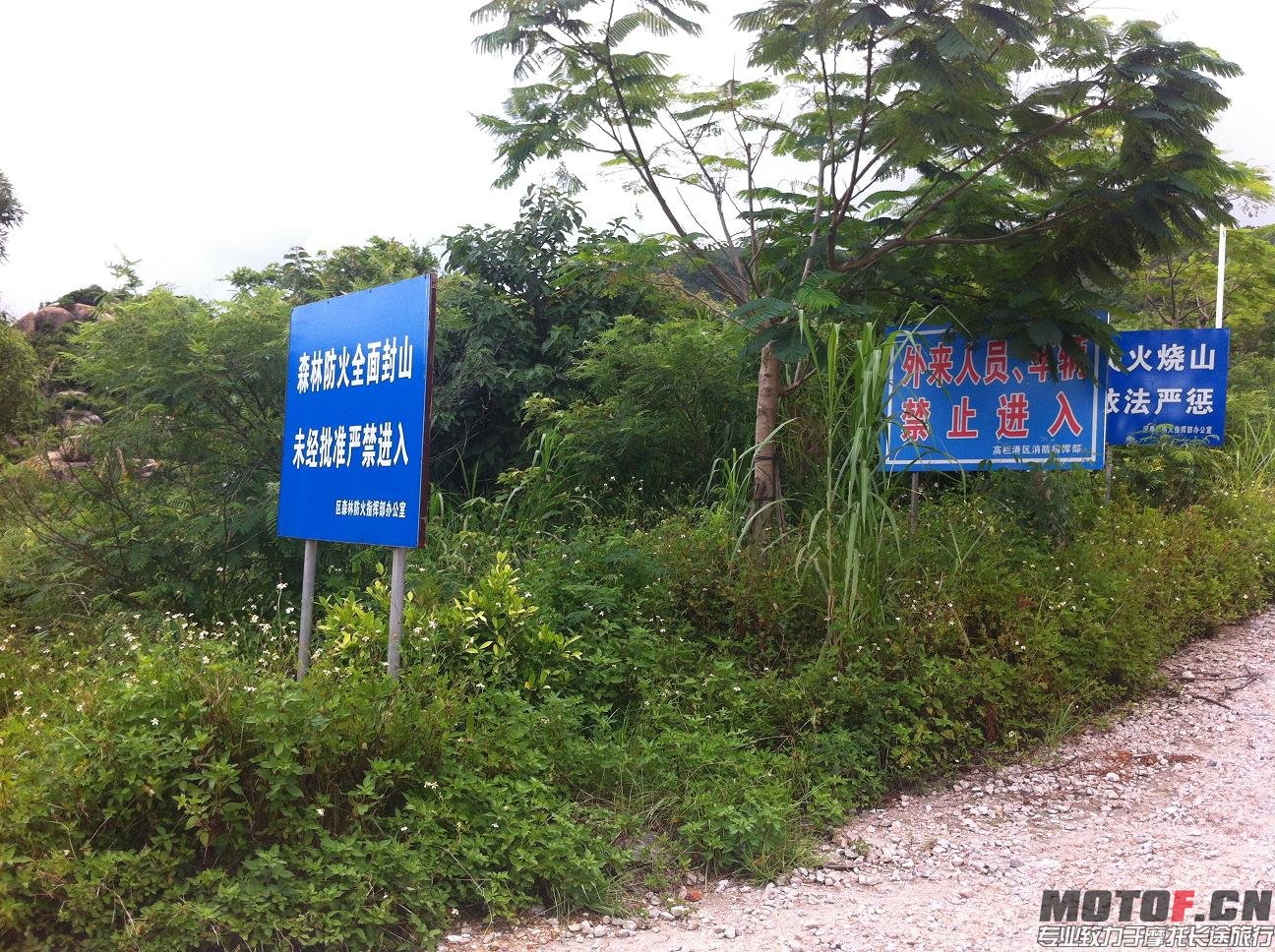 禁止上山，不明白车友们是怎样上去的