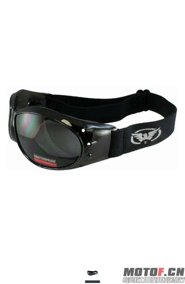 Global Vision Eliminator Motorcycle Goggles (Black Frame/Smoke Lens) 