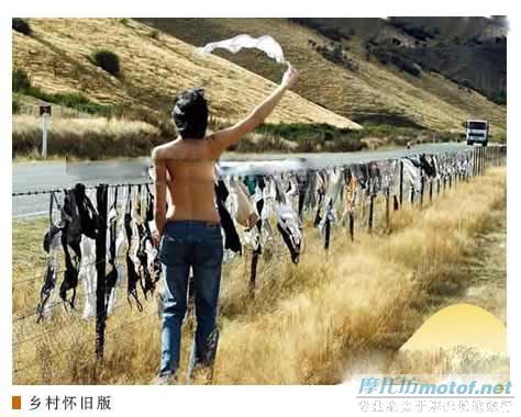 性感美女拦车－