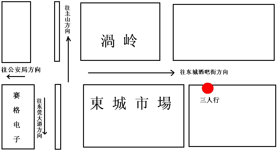 请问到三人行怎么去？