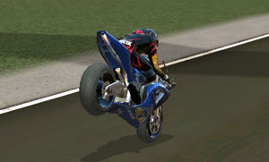 MOTO GP2(世界摩托锦标赛）游戏，有烧胎有抬后轮什么的~