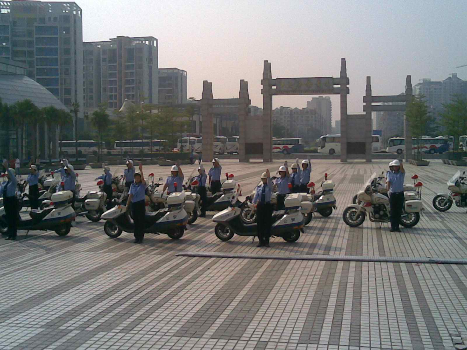 2007中国江门摩托车博览会排练