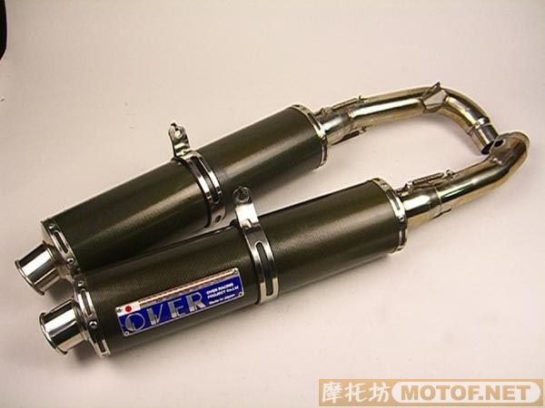 广东江门 出售VTR100F 日本OVER碳纤排气一对(和原装一对)