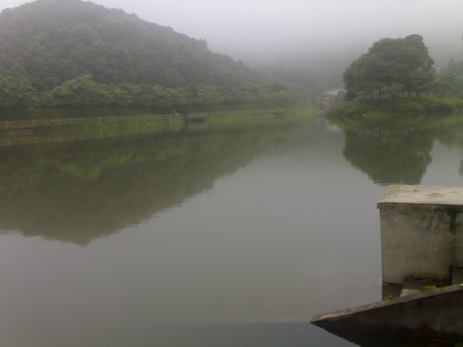 帽峰天湖雾中美景