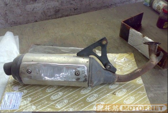 广州花都出rg125发动机，JOG-ZR原装排气管20