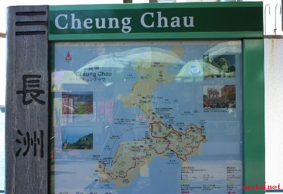 长洲地图,沿着红色线徒步走一圈.