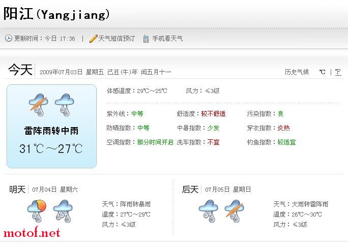 阳江天气
